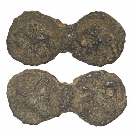 Post-Mauryan, Kaushambi Region, Cast Copper, 4.05g, 12.77x27.37mm, Obv: Elephant walking t