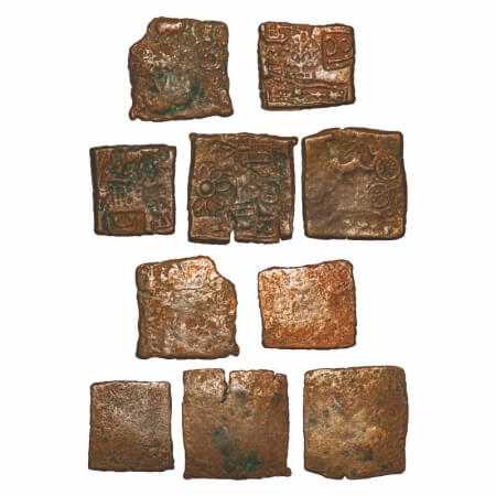 Punch Marked, Post-Mauryan, Eran Vidisha Region, Uninscribed, Copper Karshapana (5 Coins),