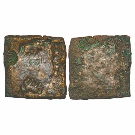 Punch Marked, Post Mauryan, Eran-Vidisha Region (c. 200 BC), Uninscribad type, Copper Heav