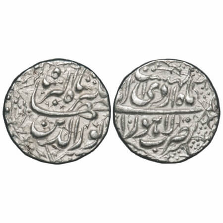 Jahangir, Silver Rupee, 11.34g, Lahore Mint, Ilahi month 'Ardibihisht', 10 RY, ornamental 