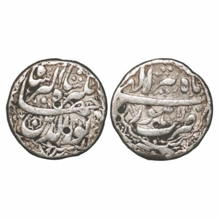 Jahangir, Silver Rupee, 11.29g, Lahore Mint, Ilahi month 'Tir', 8 RY, ornamental type. KM 