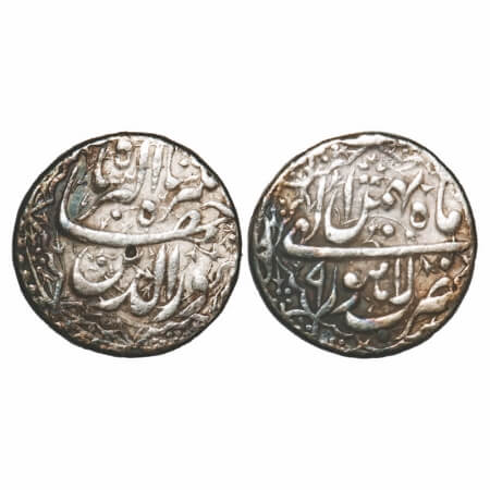 Jahangir, Silver Rupee, 11.38g, Lahore Mint, Ilahi month 'Bahman', 9 RY, ornamental type. 