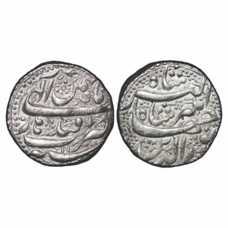 Jahangir, Silver Rupee, 11.39g, Qandahar Mint, Ilahi month 'Bahman'/ Year 11. KM 145.13. A