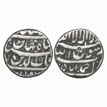 Shah Jahan I, Silver ½ Rupee, 5.52g, Ahmadabad Mint, AH (10)40, legends in four lines. KM