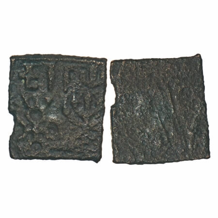 City-State Issue, Kurara (c. 200 BC), Narmada Valley, Copper Unit, 1.66g, 13.20x12.07mm, O