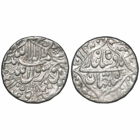 Shah Jahan, Silver Rupee, 11.25g, Surat Mint, AH 1057/21 RY, name of four caliphs and kali