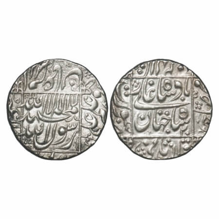 Shah Jahan I, Silver Rupee, 11.48g, Surat Mint, AH (1056)/20 RY, legends in square area. K