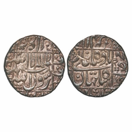 Shah Jahan I, Silver Rupee, 11.51g, Surat Mint, AH (1064)/28 RY, legends in square area. K