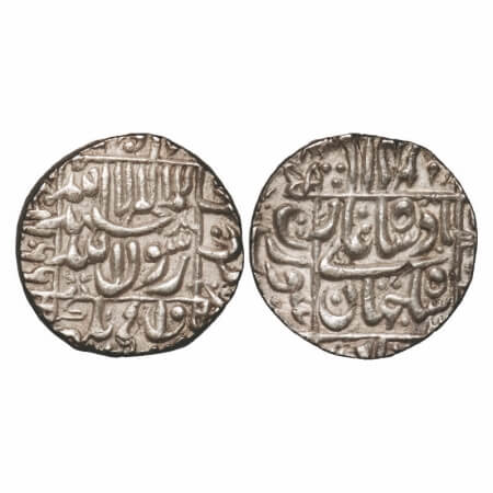 Shah Jahan I, Silver Rupee, 11.51g, Surat Mint, AH 1066/3(0) RY, legends in square area. K