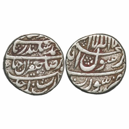 Murad Bakhsh, Silver Rupee, 11.44g, Surat Mint, legend in four lines, Sikander Sani (Alexa