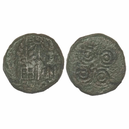 Post-Mauryan, Ujjaini region, Uninscribed type, Copper Unit, 7.31g, 18.39x18.56mm, Obv: Ma