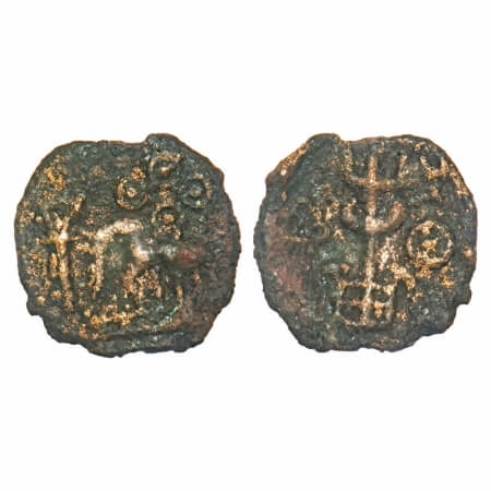 Post-Mauryan, Kaushambi, Uninscribed Cast Copper Full Unit, 2.67g, 19.60x20.03mm, Obv: Ele