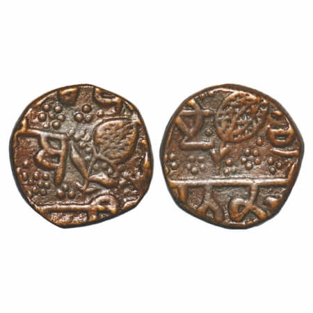 Sikh Empire, Copper Paisa, 8.53g, Ranjit Singh, (Amritsar) Mint, legends in gurumukhi, flo