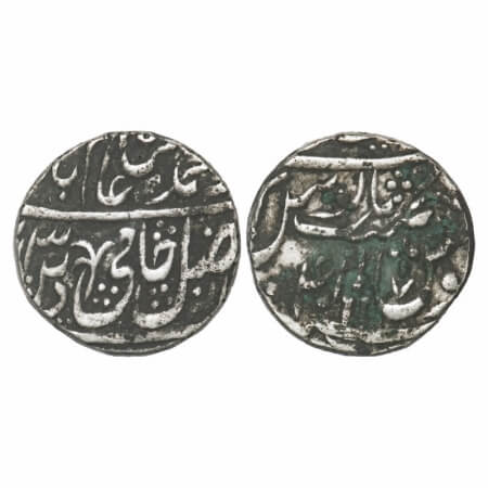 Sikh Empire Silver Rupee, 10.30g, Buriya Chiefs, INO Shah Alam II, Najibabad (Pseudo), AH 