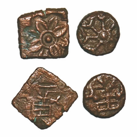 Pre-Satavahana, Marathwada Region, Uninscribed type, Copper Unit (2 coins), 1.20g, 10.80x1