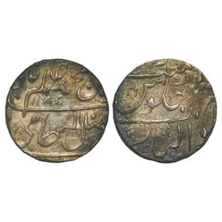 Gwalior, Silver Rupee, 11.24g, Mahadji Rao Sindhia (1761-1794 AD), Gwalior Fort Mint, AH 1
