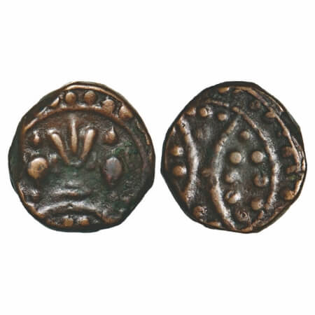 Hyderabad Feudatories Shorapur, Copper Paisa, 10.06g, Bahiri Raja, fire alter flanked by c