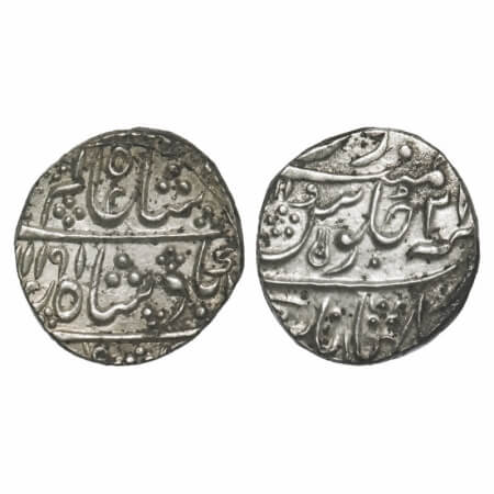 Indore, Silver Rupee, 11.19g, Ahalya Bai, Malharnagar Mint, AH 1191/27 RY, INO Shah Alam I