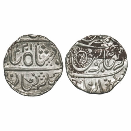 Indore, Silver Rupee, 11.23g, Ahalyabai (AH 1179-1210 / 1765-1795 AD), (Maheshwar) Malharn