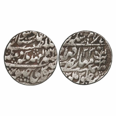 Jaipur, Silver Rupee, 11.35g, INO Ram Singh (AH 1251-1298 / 1835-1880 AD) & Queen Victoria