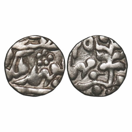 Jaipur, Silver 1/8 Rupee, 1.42g, INO Madho Singh & Queen Victoria, 29 RY (1908 AD), KM 137