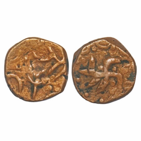 Jhabua, Copper Paisa, 10.50g, Gopal Singh (VS1897-1952 / 1840-1895 AD, British Protectorat
