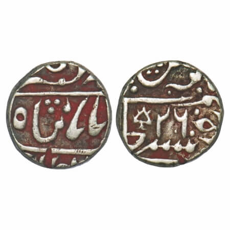 Jhalawar, Silver ½ Rupee, 5.56g, INO Queen Victoria, (Jhalawar) Mint, 26 RY. J.Lingen 03.0