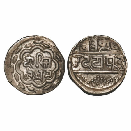 Mewar, Swarupshahi, Silver 1/4 Rupee, 2.71g, Fatteh Singh (VS 1941-1987/ 1884-1930 AD), Ud