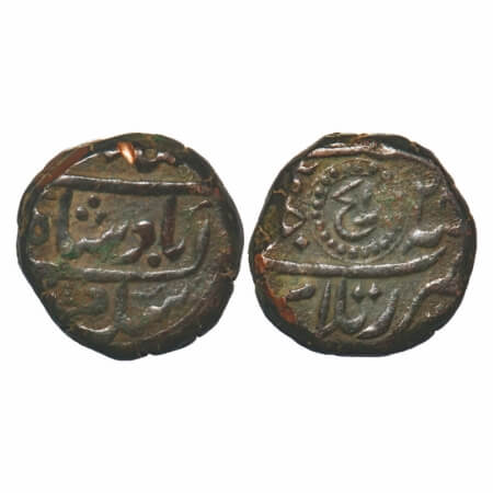 Ratlam, Copper Falus (Paisa), 13.99g, Anonymous Hammered Coinage, Raij Series, INO Shah Al