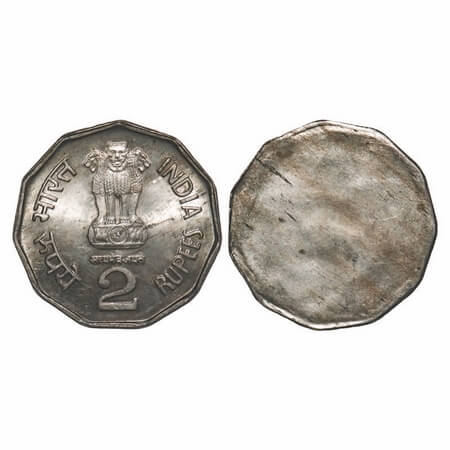 2 Rupees, Cu-Nic, (1990-2012), Obverse Lakhi. Uncirculated, Rare.