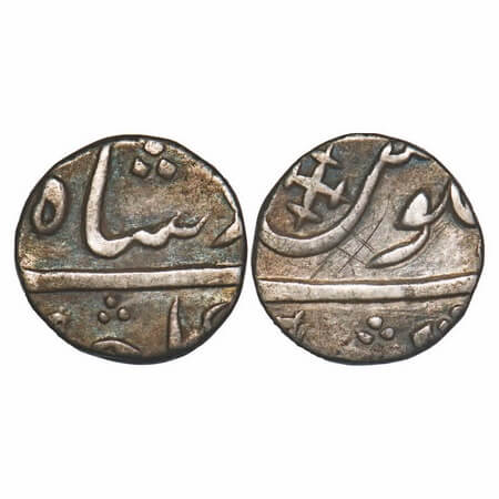 Bombay Presidency, Broach, Silver ½ Rupee, 5.79g, Imtaya-ud-Daula (AH 1182-1186, 1768-1772