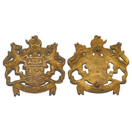 Gwalior State, Coat of Arms, Brass, 37.50g, 55 x 58 mm, Gwalior, Two Horses holding shield