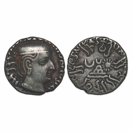 Western Kshtrapas, Kardamaka Family, Rudrasimha I (177-198 AD), Silver Dramma, 2.15g, 14.2