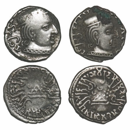 Western Kshatrapas, Kardamaka Dynasty, Viradaman (c. 234-238 AD) s/o Damasena, Silver Drac
