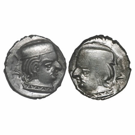 Western Kshatrapas, Bhartudaman, Silver Drachma, 2.40g, 15.63x15.08mm, Error, SE 21X, Obve