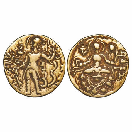Guptas, Chandragupta II (c. 375-415 AD), Gold Dinar, 19.98x19.73mm, 7.70g, Archer Type, Ob