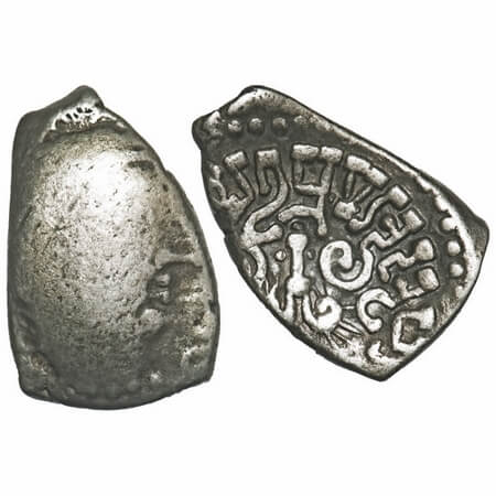 Guptas, Kumaragupta I (c. 414-455 AD), Silver Drachma, Garuda type, 15.04x10.04mm, 1.92g, 
