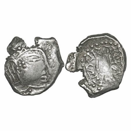 Gupta, Skandagupta (c. 455-480 AD), Fire Altar Type, Silver Drachma, 14.38x14.08mm, 1.82g,