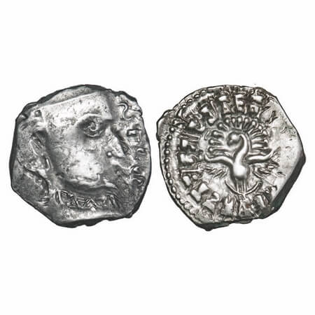 Guptas, Skandagupta (c. 455-480 AD), Madhyadehsa type, Silver Drachma, 2.39g, 14.41x14.53m