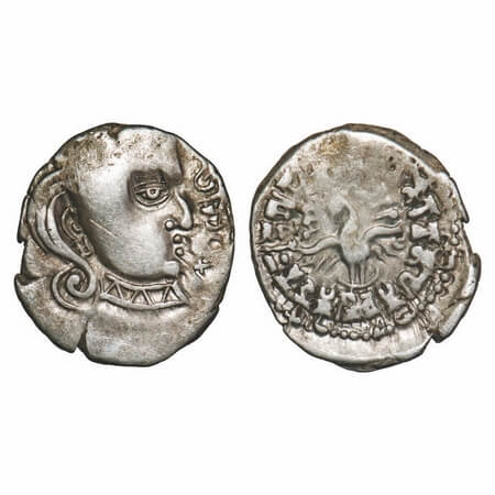 Guptas, Skandagupta (c. 455-480 AD), Madhyadehsa type, Silver Drachma, 2.26g, 16.83x14.88m