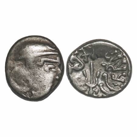 Maitrakas of Vallabhi, ‘Sharva Bhattaraka’ (c. AD 500-600), Silver Drachma, 1.89g, 13.08x1