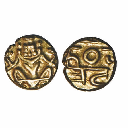 Kanthirava Narasa Raya, Mysore, Gold Fanam, (1638-1662 AD), 0.38g, 5.84x5.68mm, Obv: Naras