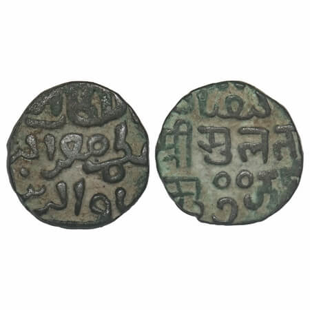 Dehli Sultanate, Billon 3 Gani, 3.57g, Muizz al Din Kaikubad (AH 686-689 / 1287-1290 AD), 