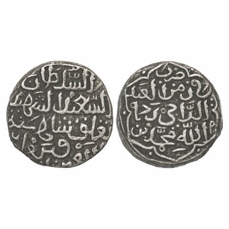 Dehli Sultanate, Billon Tanka, 8.71g, Muhammad bin Tughluq, Mintless, Obv: duriba fi zaman
