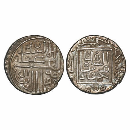Gujarat Sultanate, Silver ½ Tanka, (96 rati standard), 5.70g, Nasir Al Din Mahmud Shah I, 