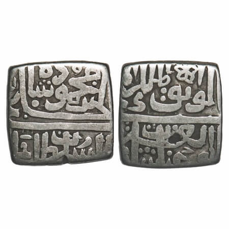 Malwa Sultanate, Silver 1/2 Tanka, 5.08g, Ghiyath Shah (AH 873-906, 1469-1500 AD), abu ‘l 