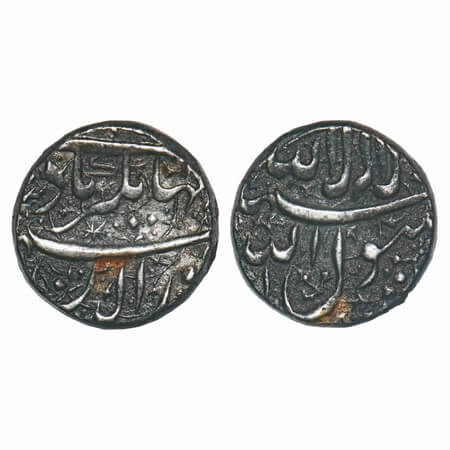 Jahangir, Silver Rupee, 11.32g, (Ahmadnagar) Mint by style, beautiful ornamentation. KM 14