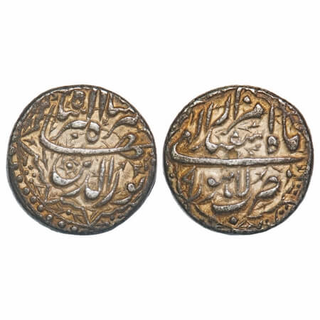 Jahangir, Silver Rupee, 11.38g, Lahore Mint, 9 RY, ilahi 'Isfandarmuz'. KM 145.11. Toned A