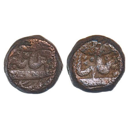 Jahangir, Copper Dam, 20.57g, Singhana Mint. KM Unlisted, Rare.