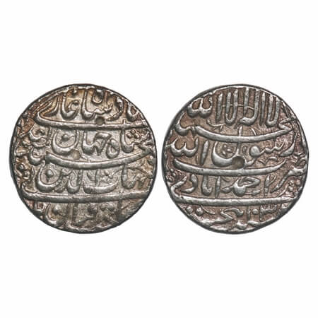 Shah Jahan I, Silver Rupee, 11.41g, Ahmadabad Mint, Hijri 1038/Ahd (1) RY, legends in four